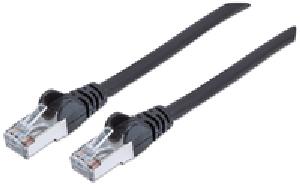 Intellinet Network Patch Cable - Cat6A - 1.5m - Black - Copper - S/FTP - LSOH / LSZH - PVC - RJ45 - Gold Plated Contacts - Snagless - Booted - Lifetime Warranty - Polybag - 1.5 m - Cat6a - S/FTP (S-STP) - RJ-45 - RJ-45